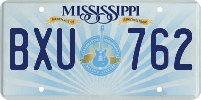 MS license plate BXU762