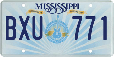 MS license plate BXU771