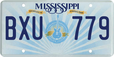 MS license plate BXU779