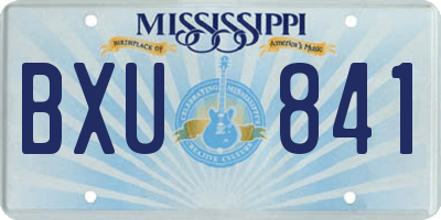 MS license plate BXU841