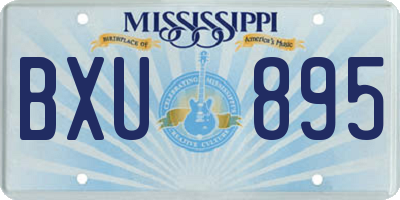 MS license plate BXU895