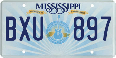 MS license plate BXU897