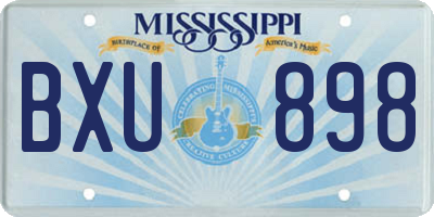 MS license plate BXU898