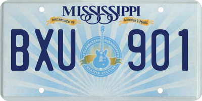 MS license plate BXU901