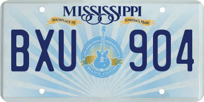MS license plate BXU904