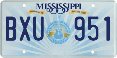 MS license plate BXU951