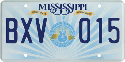 MS license plate BXV015