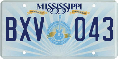 MS license plate BXV043