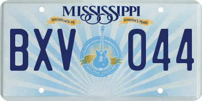 MS license plate BXV044