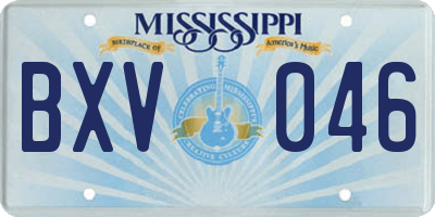 MS license plate BXV046