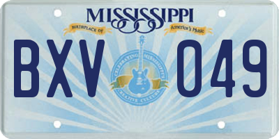 MS license plate BXV049