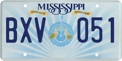 MS license plate BXV051