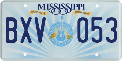 MS license plate BXV053