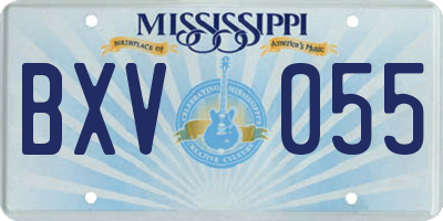 MS license plate BXV055