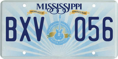 MS license plate BXV056