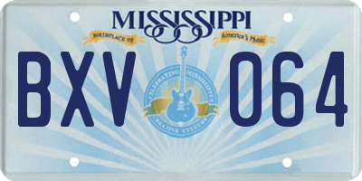 MS license plate BXV064