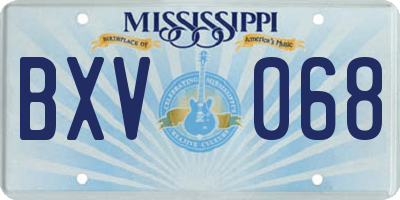 MS license plate BXV068