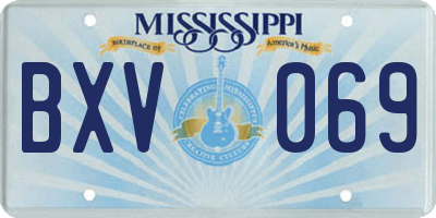 MS license plate BXV069