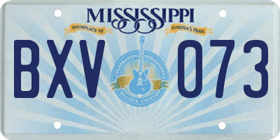 MS license plate BXV073