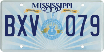MS license plate BXV079
