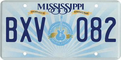 MS license plate BXV082