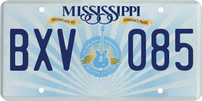 MS license plate BXV085