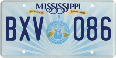 MS license plate BXV086