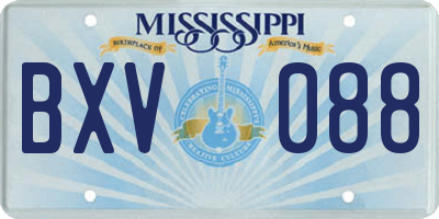 MS license plate BXV088