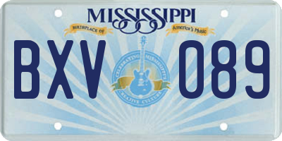 MS license plate BXV089