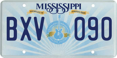 MS license plate BXV090