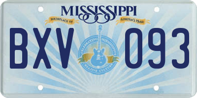 MS license plate BXV093