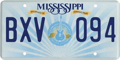MS license plate BXV094