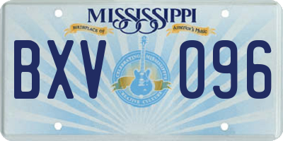 MS license plate BXV096
