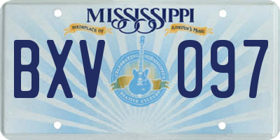MS license plate BXV097
