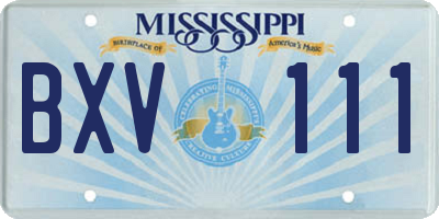 MS license plate BXV111