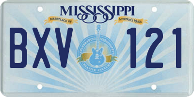 MS license plate BXV121