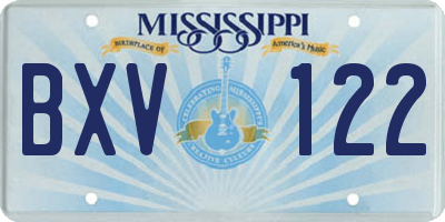 MS license plate BXV122