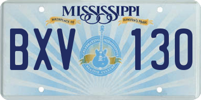 MS license plate BXV130