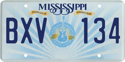 MS license plate BXV134