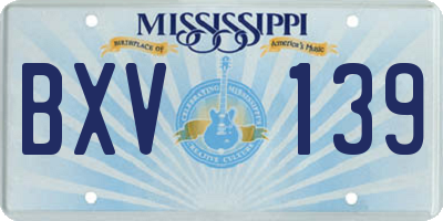 MS license plate BXV139