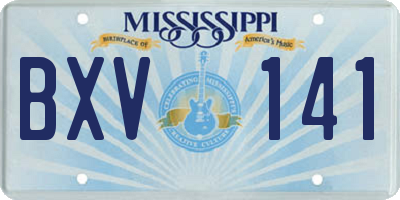 MS license plate BXV141
