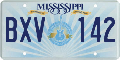 MS license plate BXV142