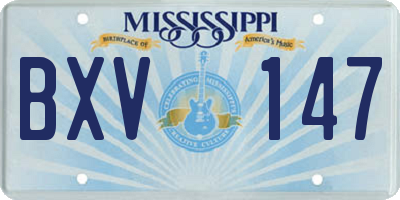 MS license plate BXV147