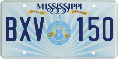 MS license plate BXV150