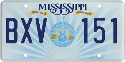 MS license plate BXV151