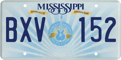 MS license plate BXV152