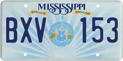 MS license plate BXV153