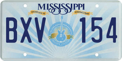 MS license plate BXV154