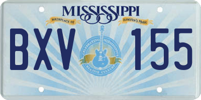 MS license plate BXV155
