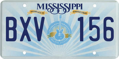 MS license plate BXV156